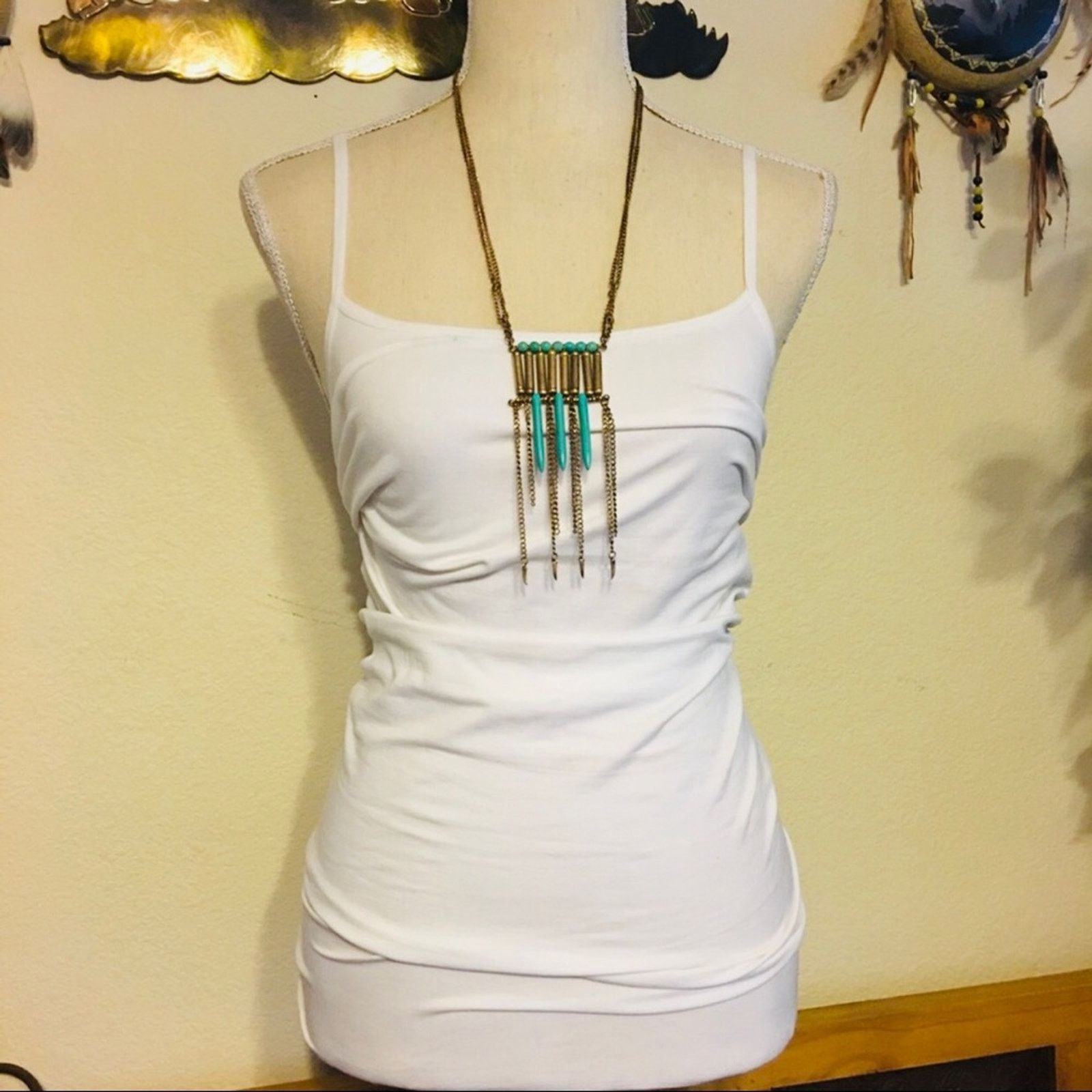 Vintage Vintage multi strand chain turquoise necklace Size ONE SIZE - 3 Thumbnail