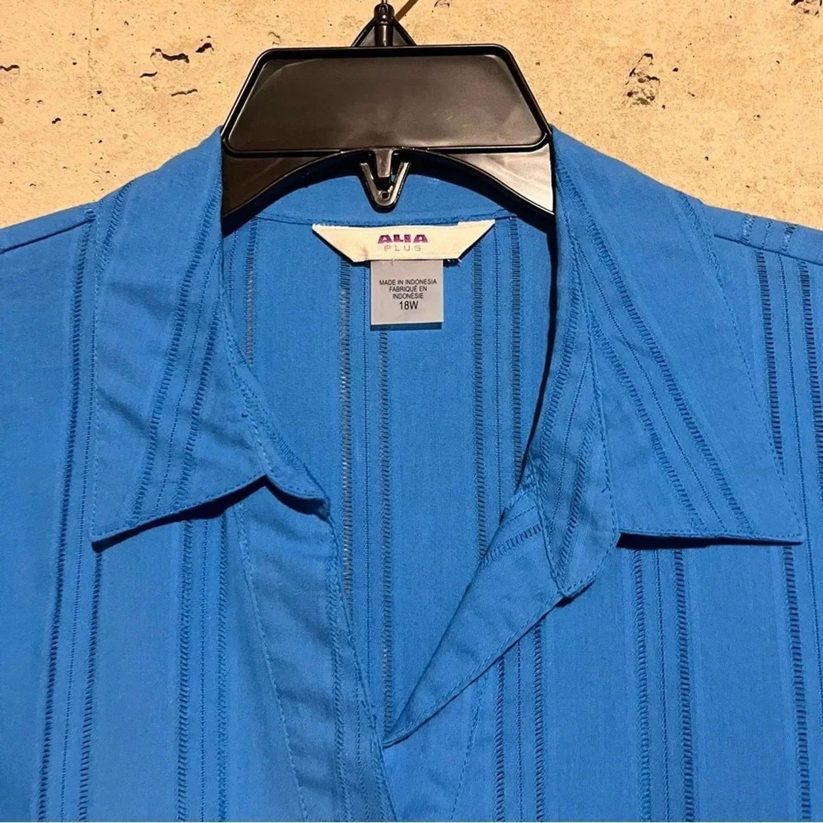 Other ALIA NWT Plus Sz 18W 3/4 Sleeve Button Front Career Shirt Size XXL / US 16-18 / IT 52-54 - 3 Thumbnail