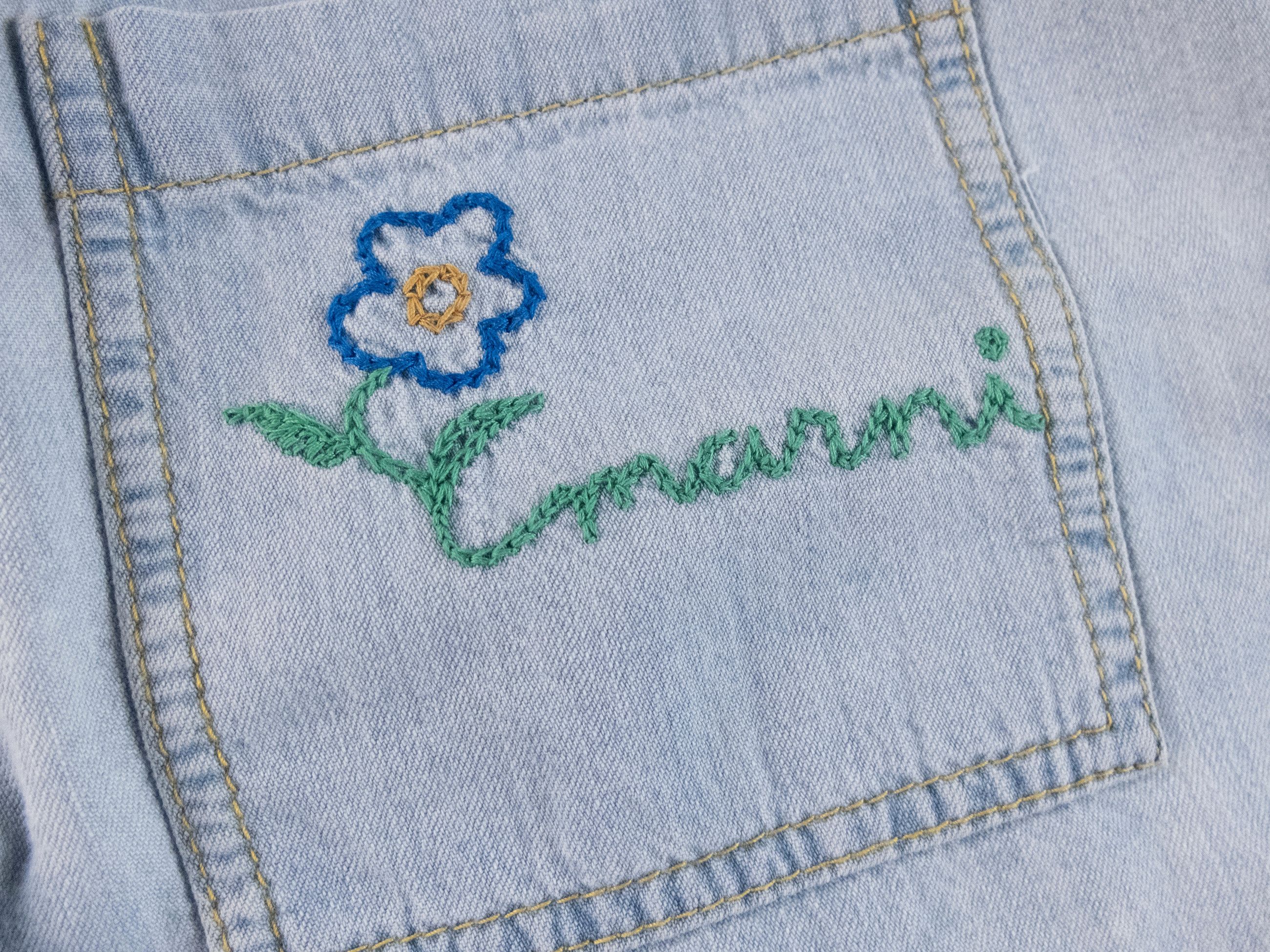Marni MARNI light blue logo embroidered mini denim shorts 4 Size 27" / US 4 / IT 40 - 9 Thumbnail