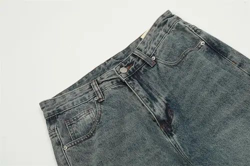 Japanese Brand × Jean Punk distressed washed men's high street trendy flared jeans Size US 32 / EU 48 - 3 Thumbnail