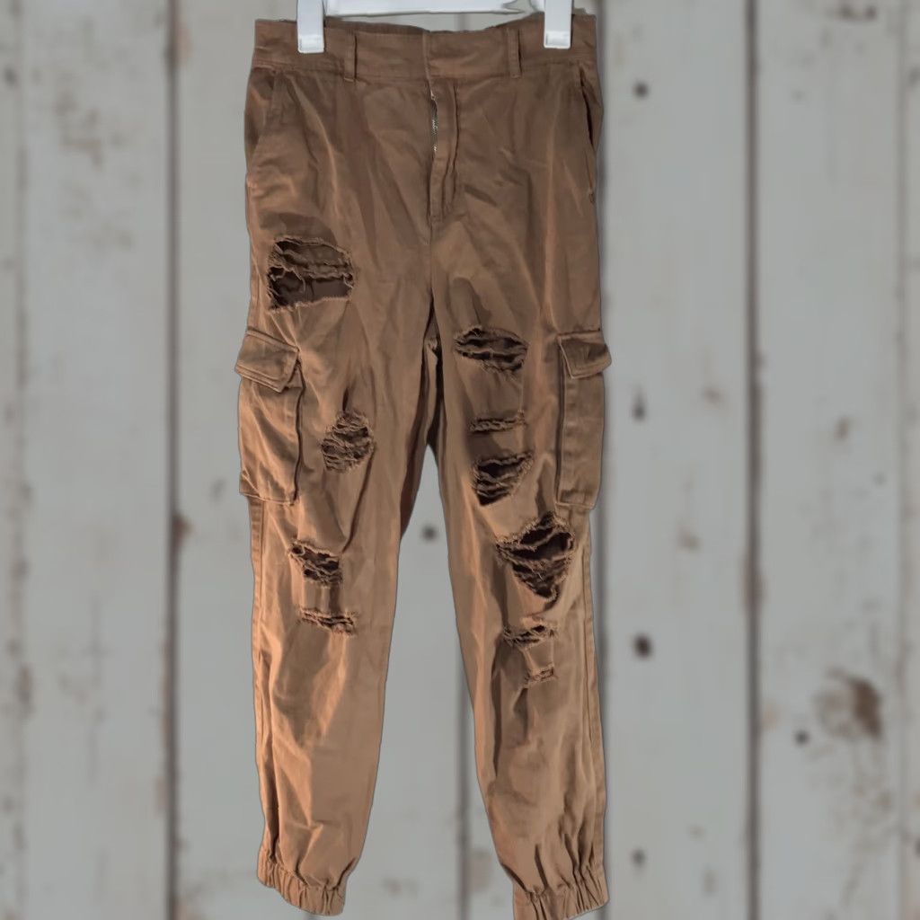 Forever 21 FOREVER 21 Brown Cargo Joggers Pants Womens Size M Tapered Regular Fit Size 32" / US 10 / IT 46 - 1 Thumbnail