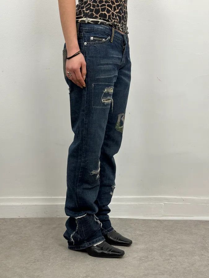 Dolce & Gabbana AW2006 Dolce & Gabbana Abstract Blue Rebel Denim Jeans Size US 31 - 2 Thumbnail