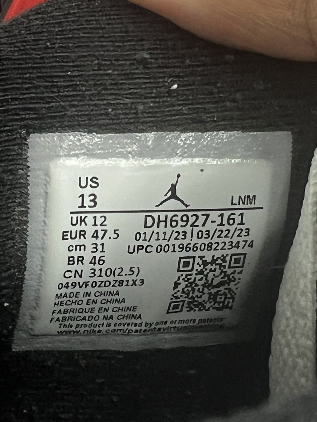 Jordan Brand Air Jordan 4 Retro Red Cement Size 13 (DH6927-161) Size US 13 / EU 46 - 7 Thumbnail