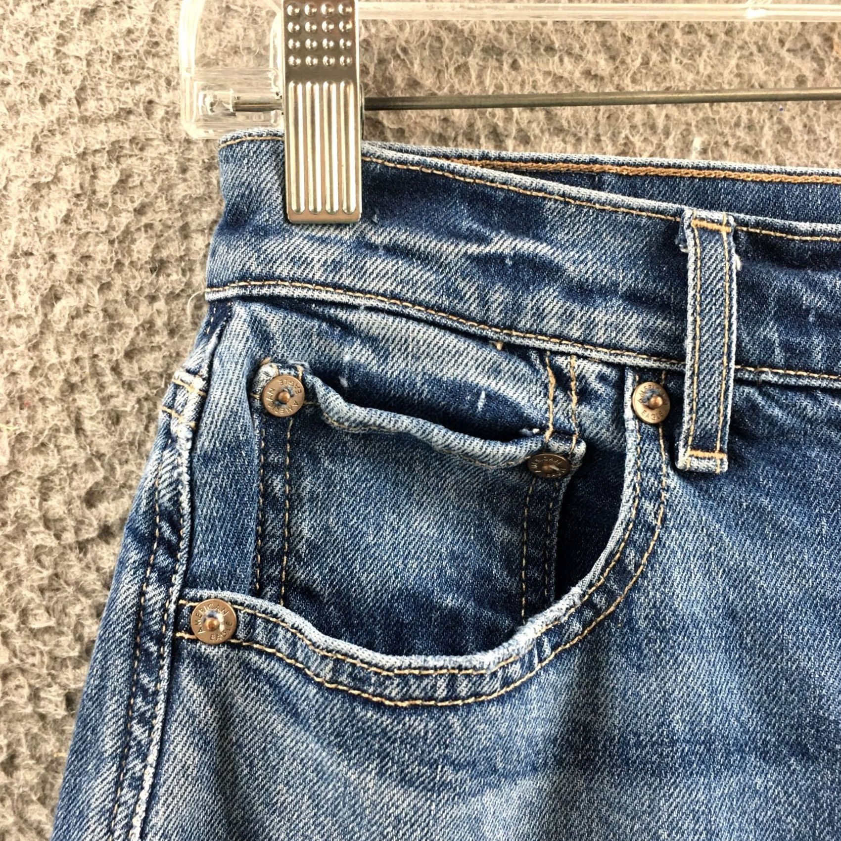 American Eagle Outfitters American Eagle Outfitters Jeans Womens 2 Long Blue Straight 27x28.5 Denim Stretch 5-Pocket Regular Modern Rise Medium Wash Blue Womens Jeans Size 26" / US 2 / IT 38 - 3 Thumbnail