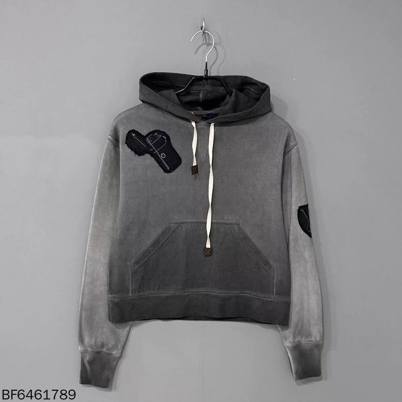 Louis Vuitton Washed Old Tie-Dye Badge Hoodie