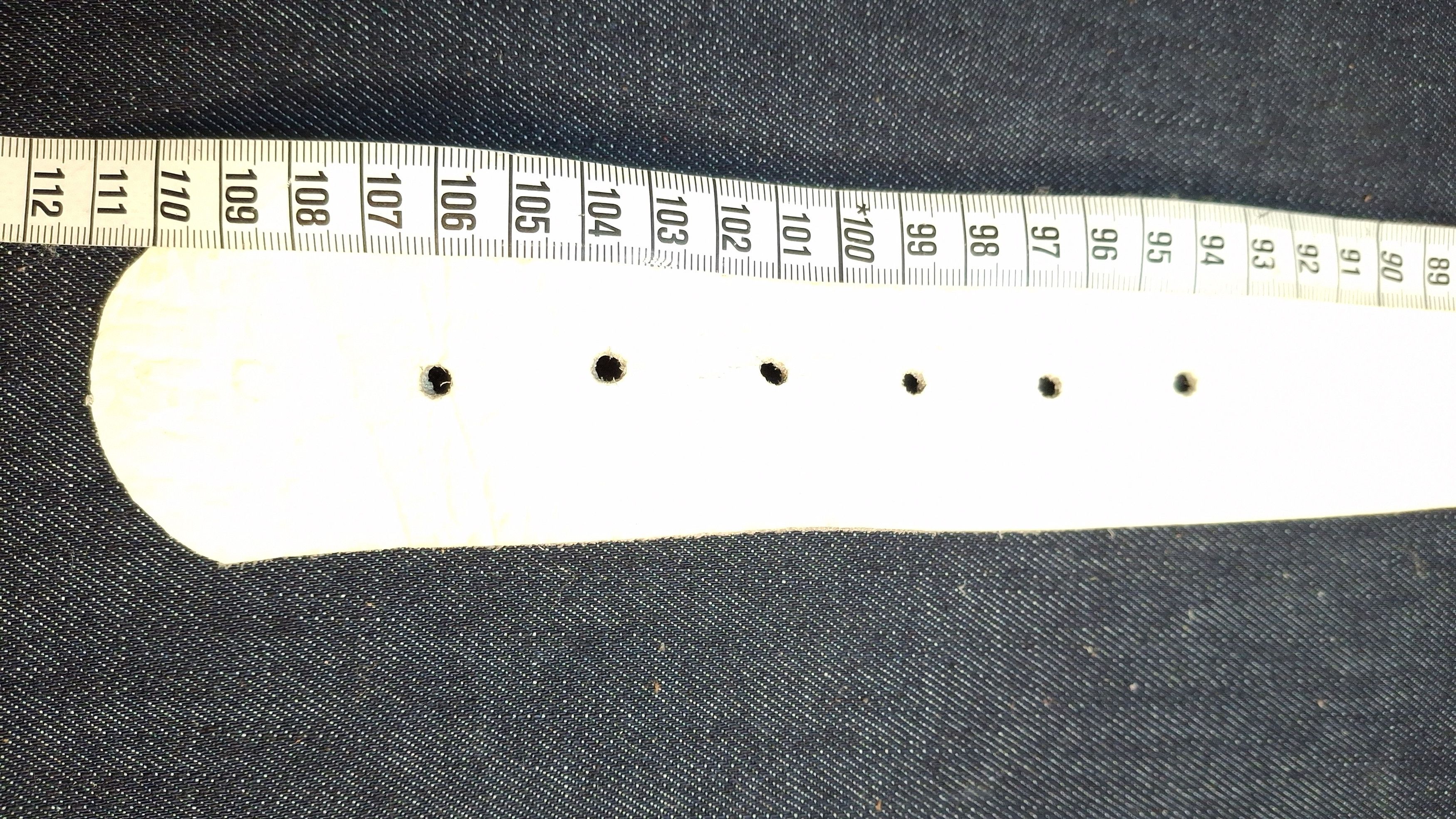 Vintage Vintage White Textured Leather Belt - Gold Avant-Garde Size ONE SIZE - 10 Thumbnail