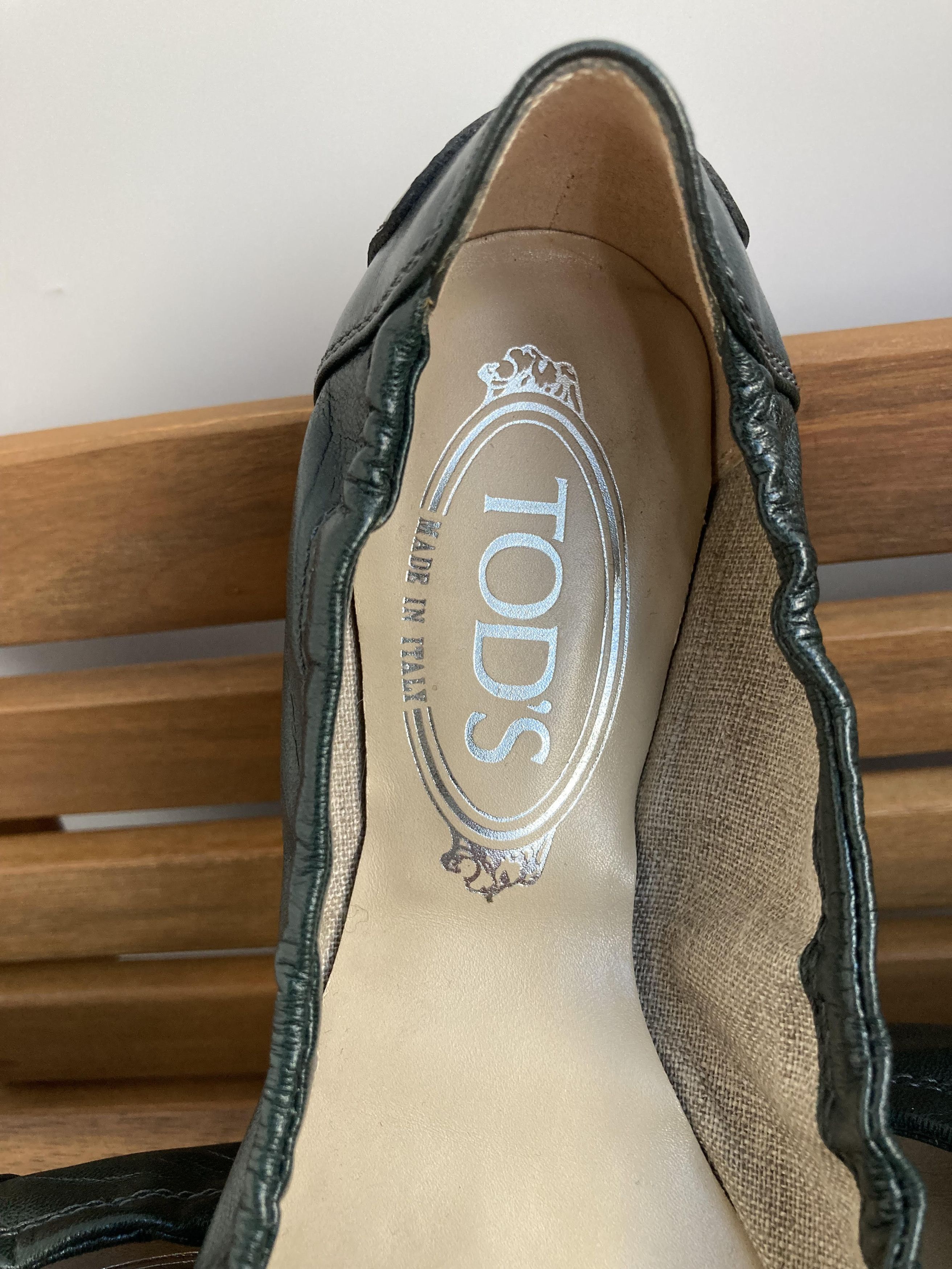 Tod's Tod's Two Tone Leather Buckle Detail Ballet Flats Size US 7.5 / IT 37.5 - 7 Thumbnail