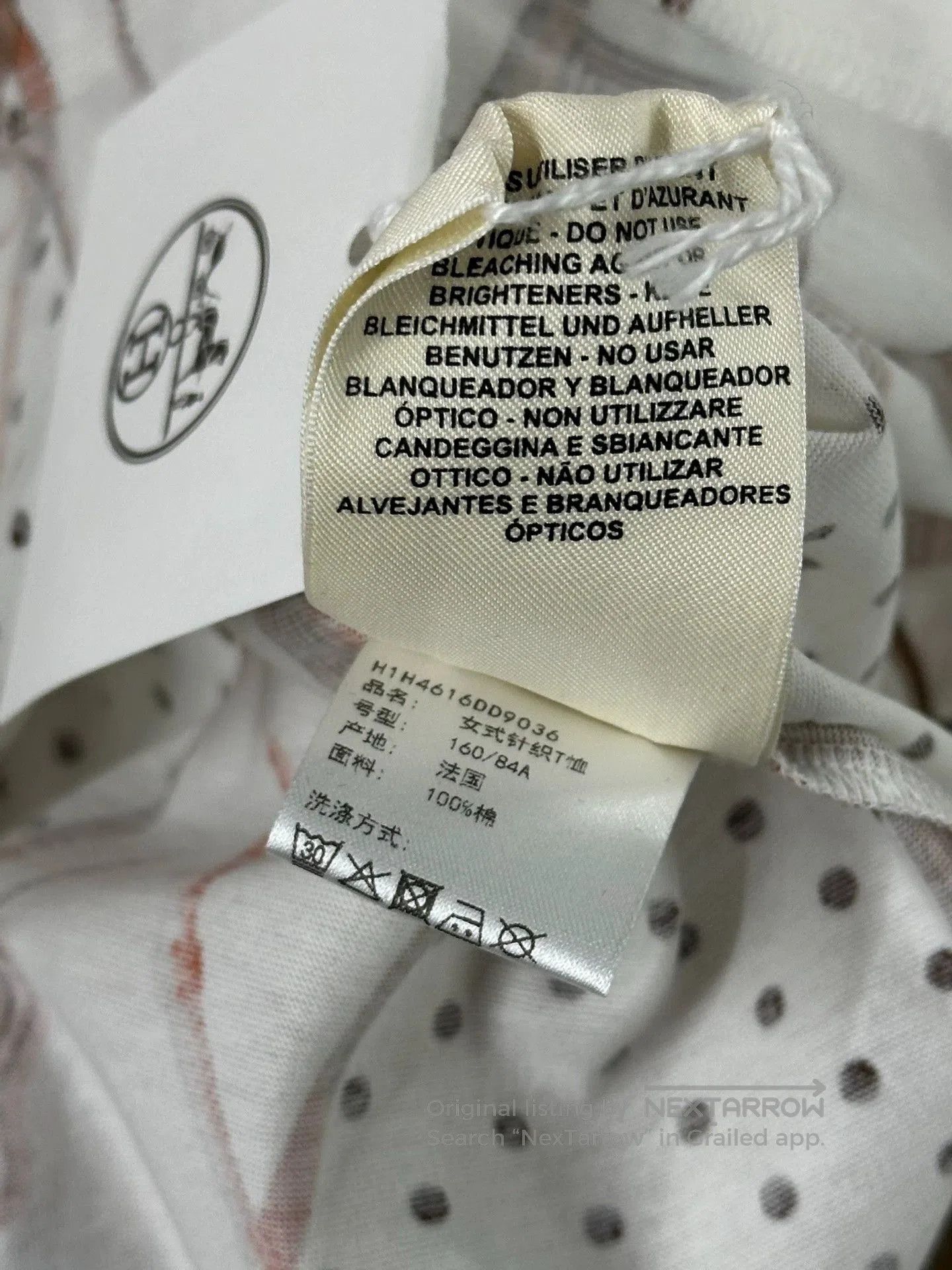Hermes Hermes Polka Dot Print Short Sleeve T-Shirt. Size US S / EU 44-46 / 1 - 5 Thumbnail