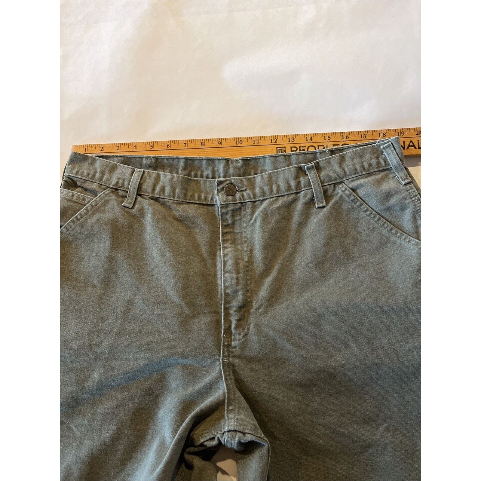 Carhartt Carhartt Men’s 38x31 Duck Canvas Carpenter Workwear Gray Size US 31 - 4 Thumbnail