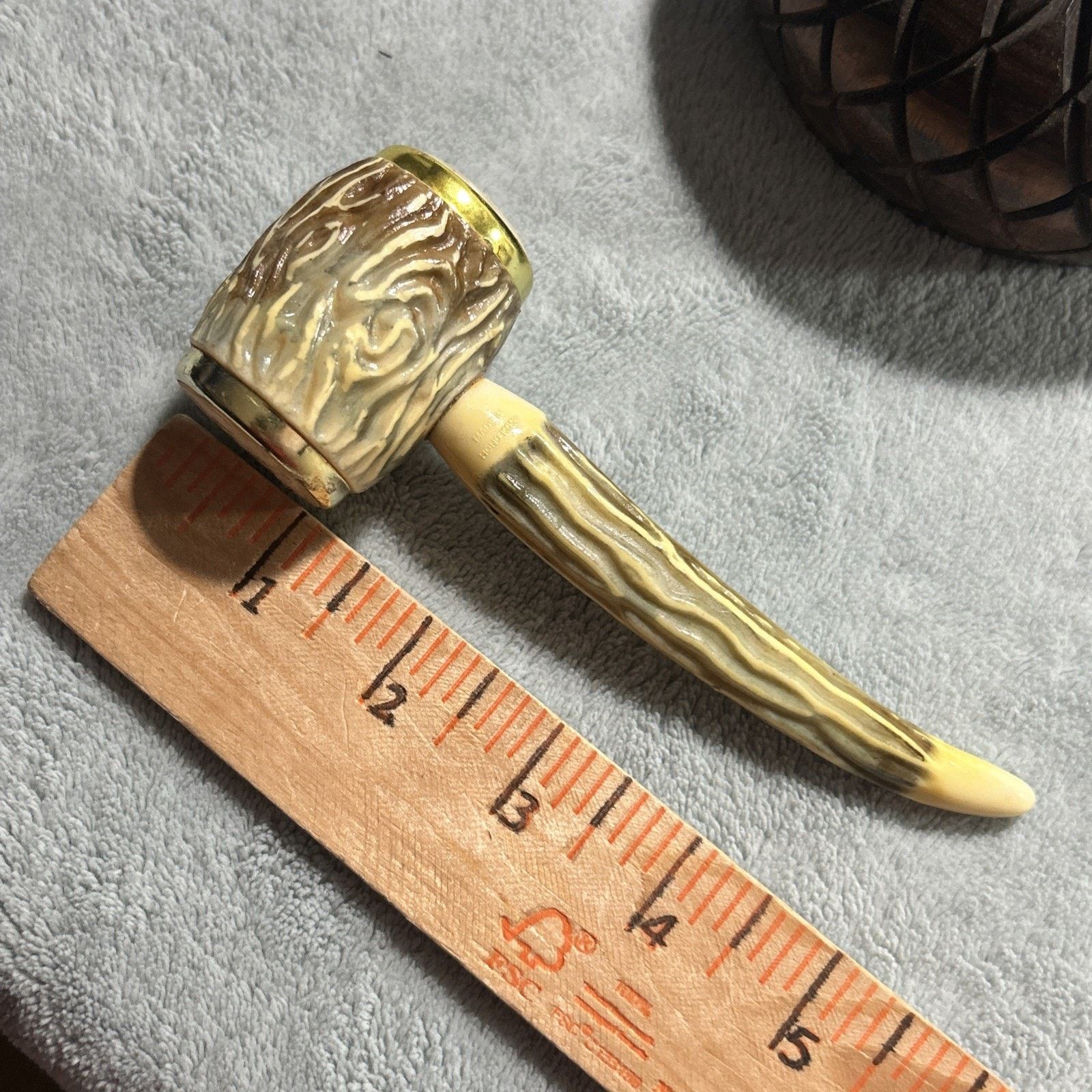 Vintage Antique 1890s Wooden Acorn Smoking Pipe Stand Ashtray Holder Size ONE SIZE - 19 Thumbnail