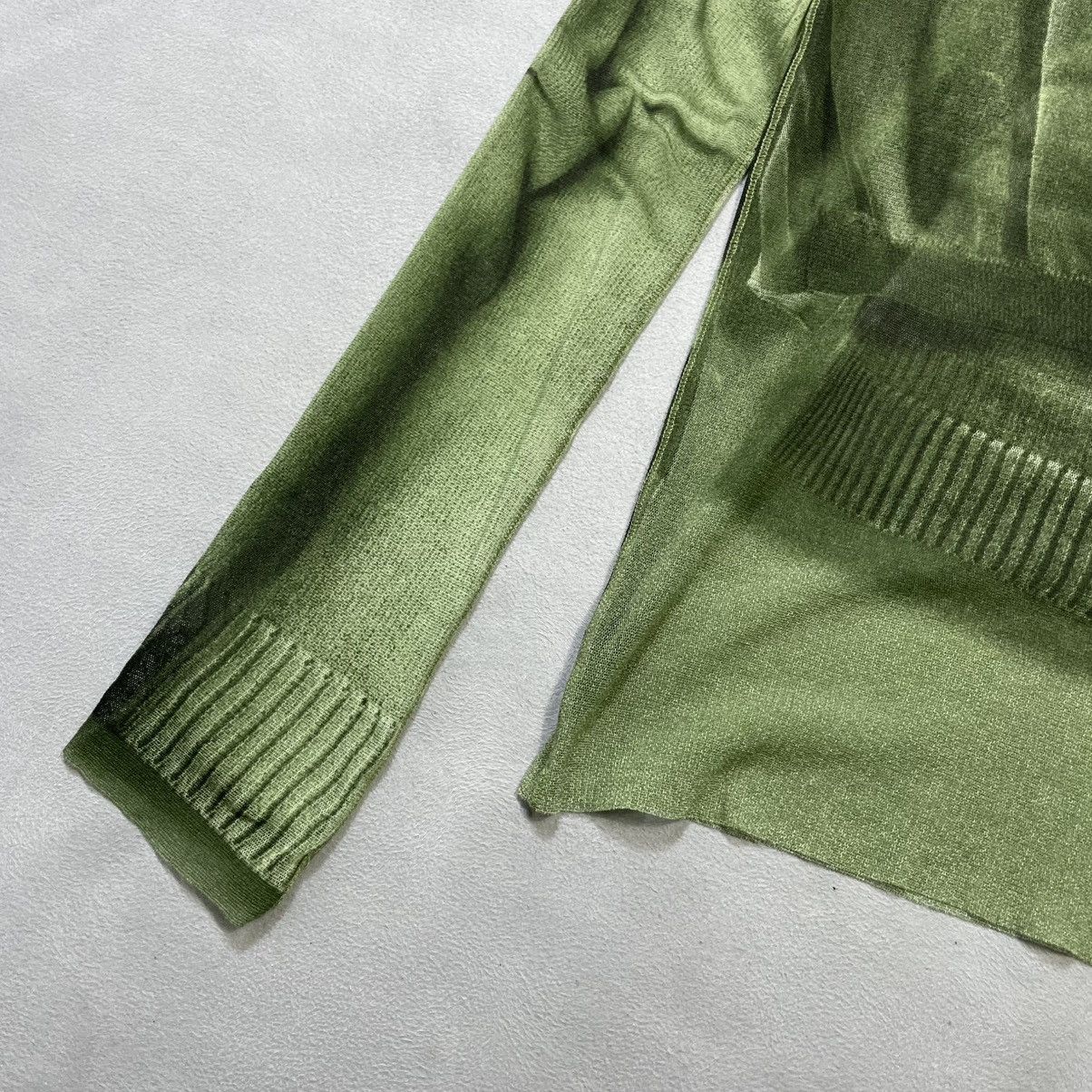 Jean Paul Gaultier JEAN PAUL GAULTIER GREEN SHEER MESH TROMPE L’OEIL TOP Size M / US 6-8 / IT 42-44 - 12 Thumbnail