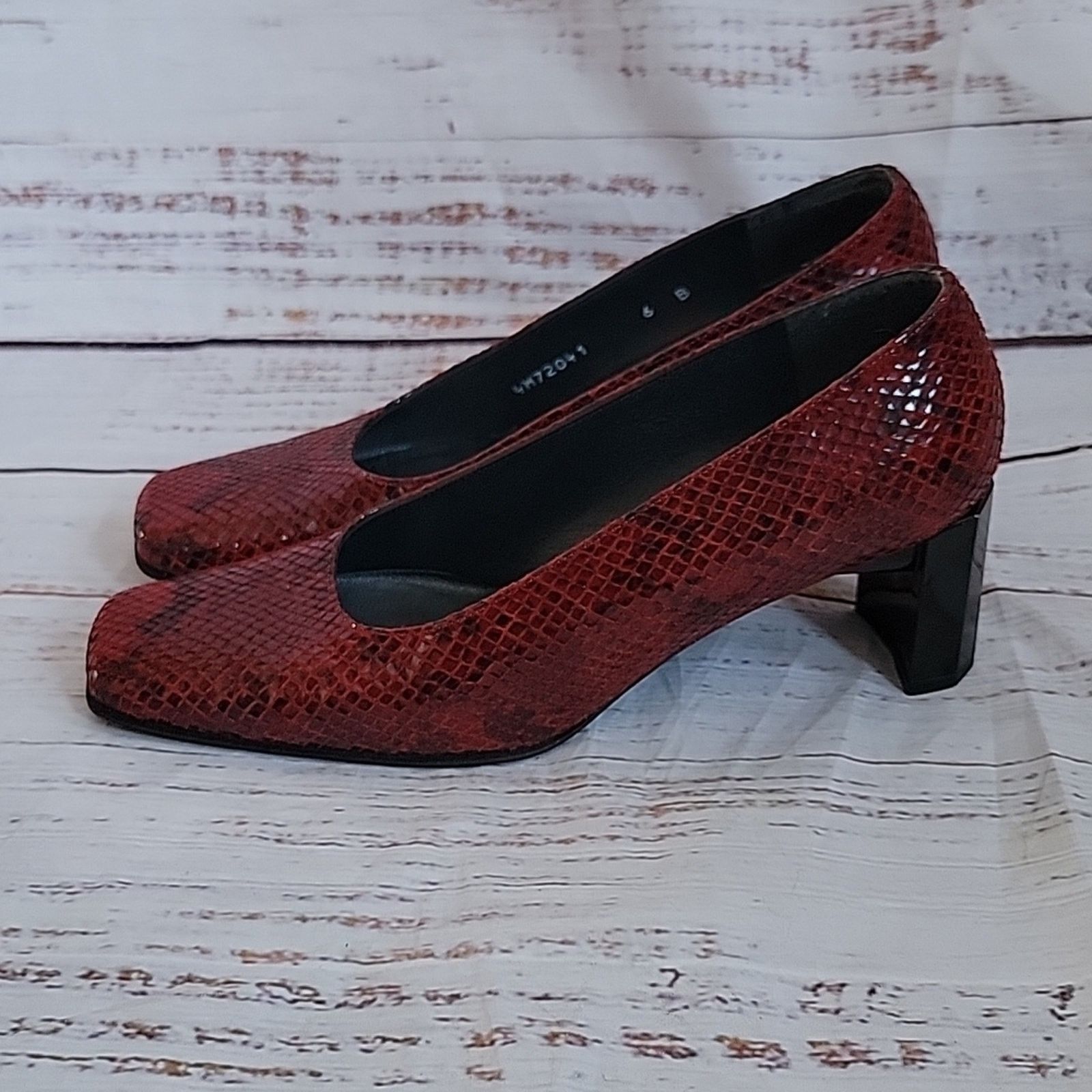 Stuart Weitzman Stuart Weitzman 90s Square Toe Block Heel Pumps 6 Size US 6 / IT 36 - 4 Thumbnail