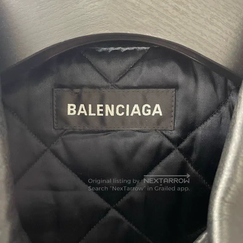 Balenciaga Balenciaga Logo printed leather jacket Size US S / EU 44-46 / 1 - 3 Thumbnail