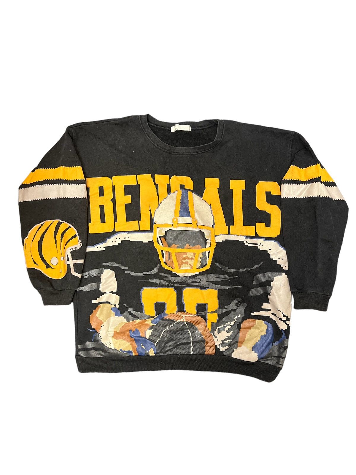 image of Vintage Bengals Techno Bowl Sweater Super in Black, Men's (Size XL)