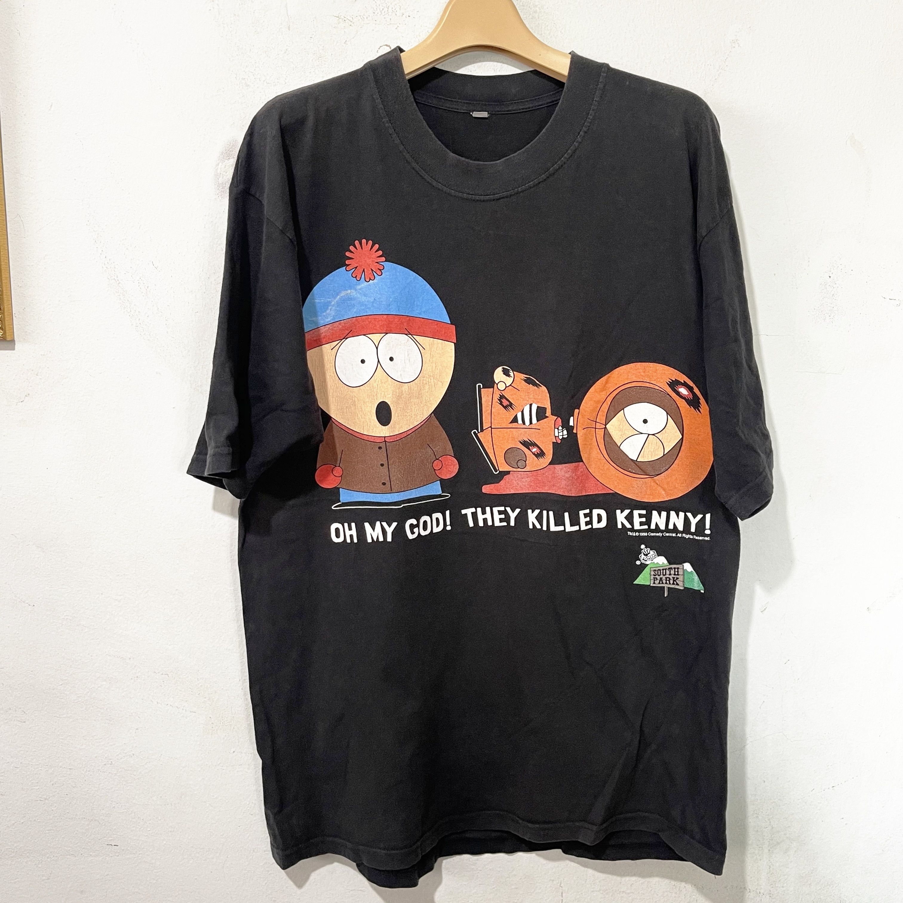 Vintage Vintage 1998 South Park Oh My God They Killed Kenny T-Shirt Size US L / EU 52-54 / 3 - 1 Thumbnail