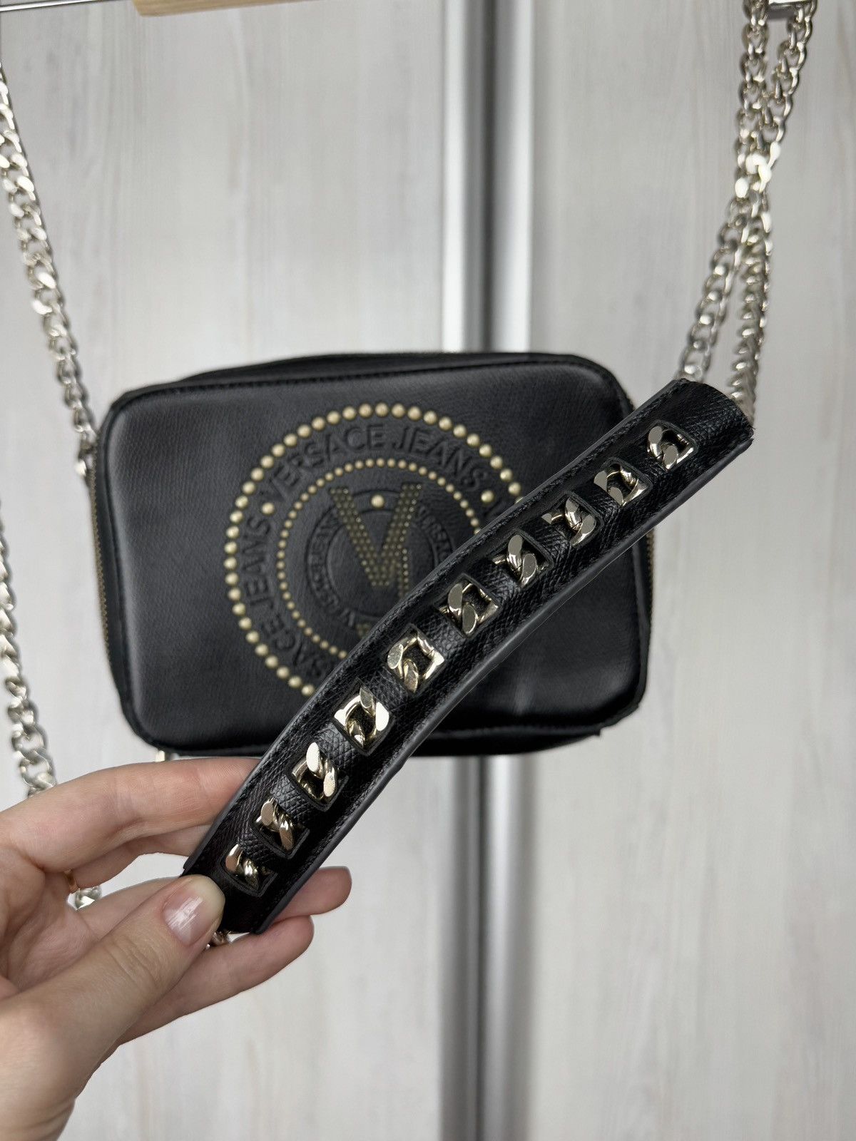 Versace Jeans Couture Versace Jeans Couture big logo faux leather clutch bag Size ONE SIZE - 3 Thumbnail