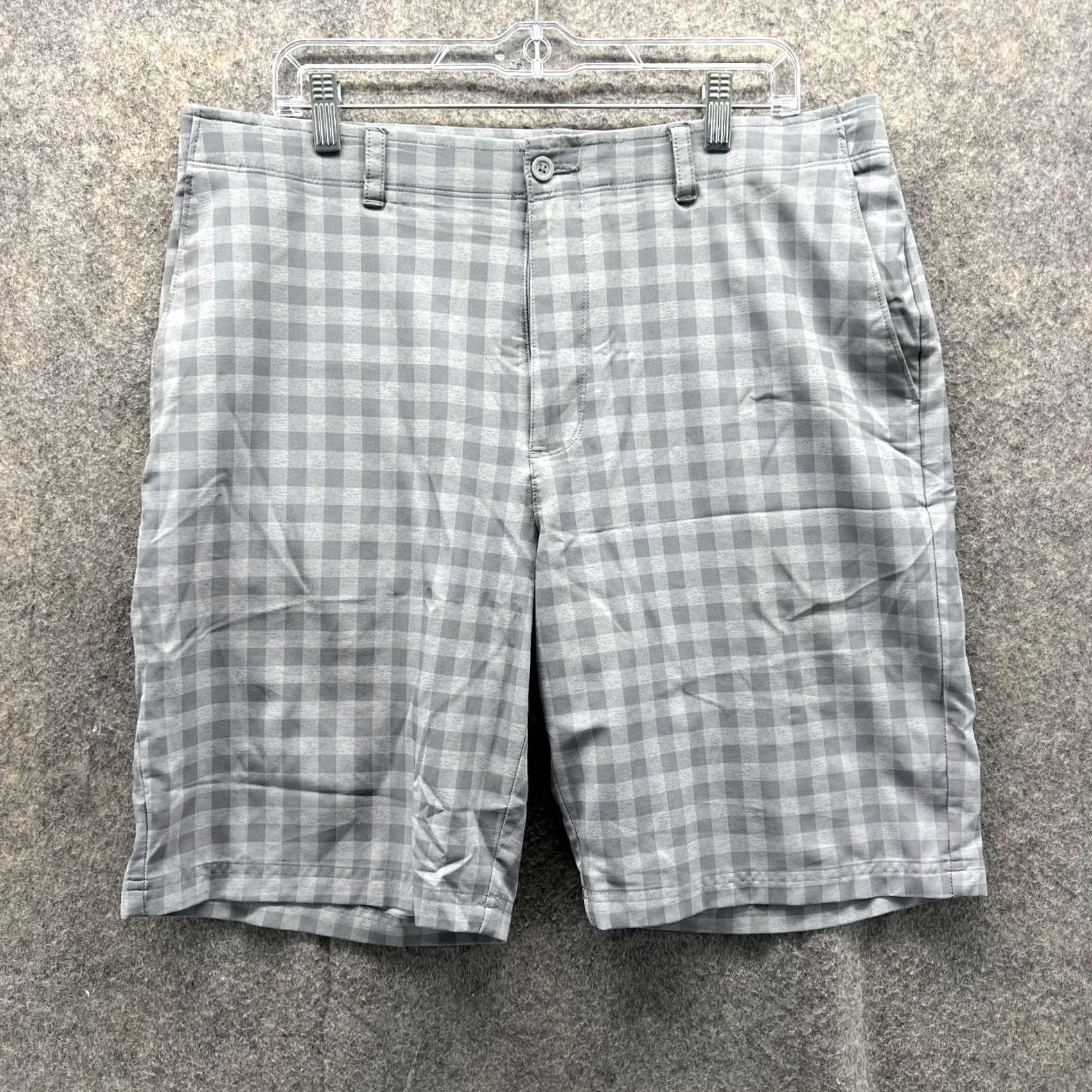 Vintage Jack Nicklaus Shorts Men 36 Gray Chino Flat Front Polyester Casual Vintage No Size US 36 / EU 52 - 2 Thumbnail