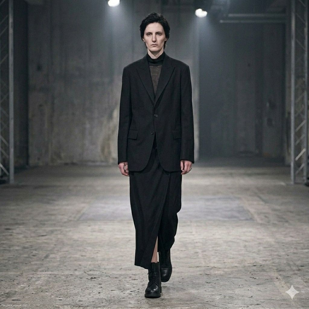 Yohji Yamamoto Y’s Yohji Yamamoto Wool Wrap Maxi Skirt Archival Black 3 Size 29" - 2 Thumbnail