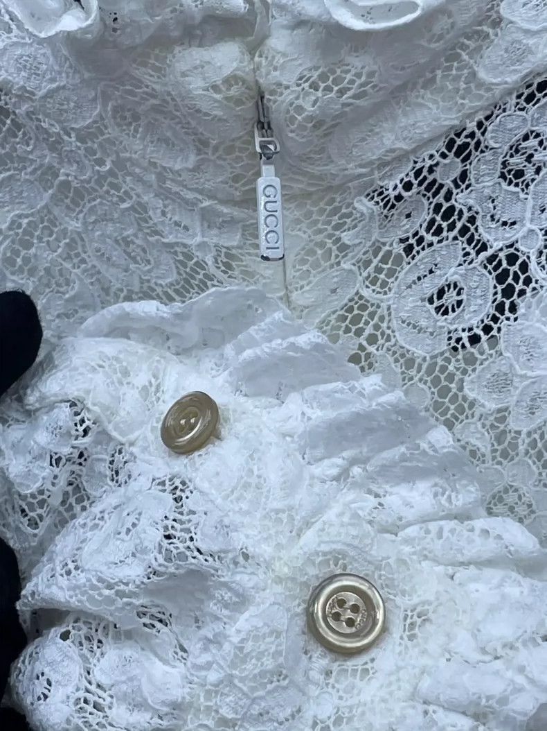 Gucci Gucci White old money-style lace dress Size XS / US 0-2 / IT 36-38 - 4 Thumbnail