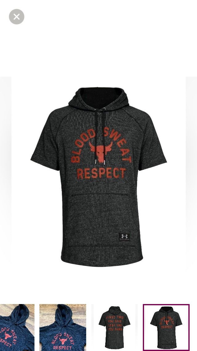 Under Armour Under Armour X UA Project Rock Blood Sweat Respect Hoodie XL Size US XL / EU 56 / 4 - 14 Thumbnail