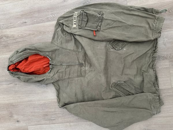 American Eagle Outfitters Y2K MILITARY ANORAK PARKA AECO77 FADED