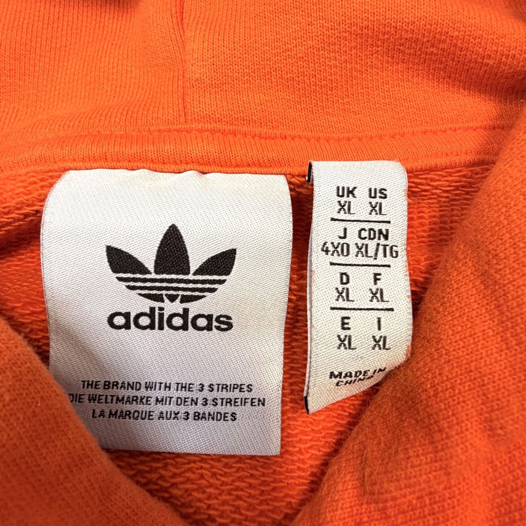 Adidas Adidas Originals Hoodie Mens XL Orange Flower Graphic Pullover HI3303 Size US XL / EU 56 / 4 - 7 Thumbnail