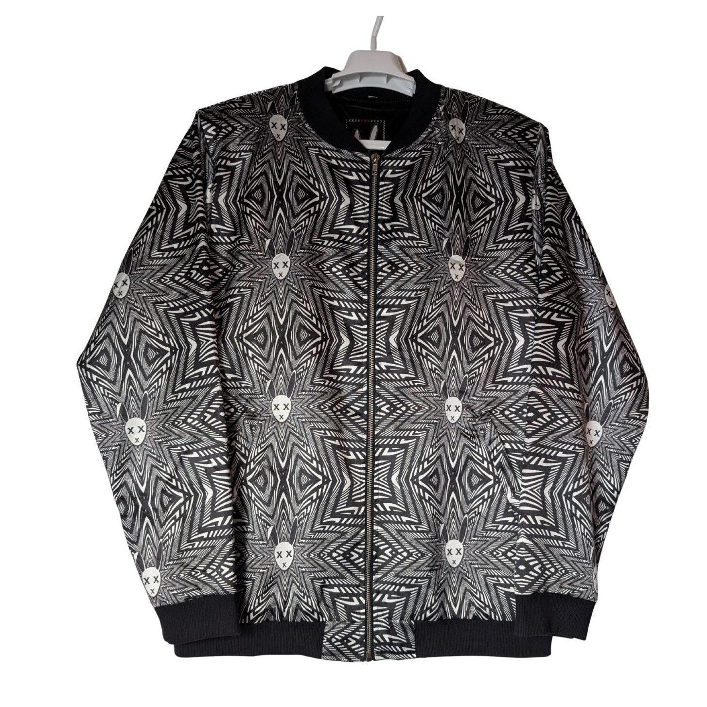Unknown London Mister Triple X Designer Swim Track Jacket Black White Men’s Size US L / EU 52-54 / 3 - 3 Thumbnail
