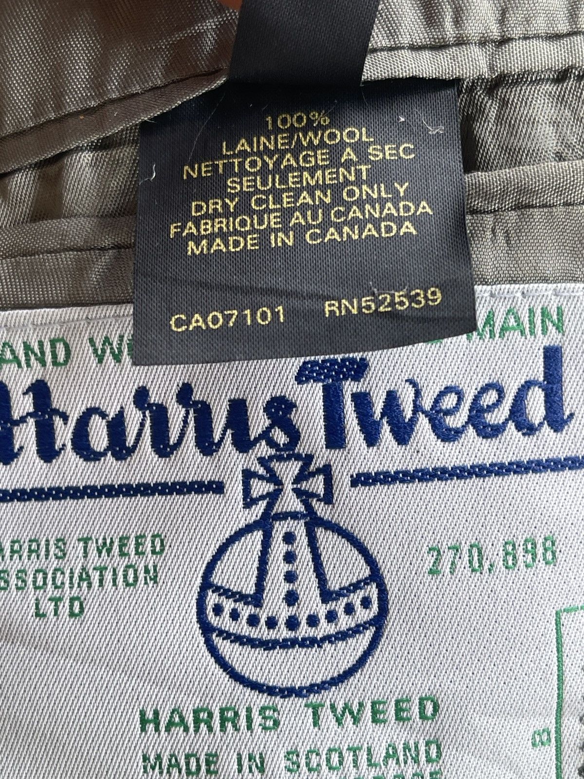 Harris Tweed Vintage Harris Tweed Handwoven Wool Coat Size 42R - 5 Thumbnail