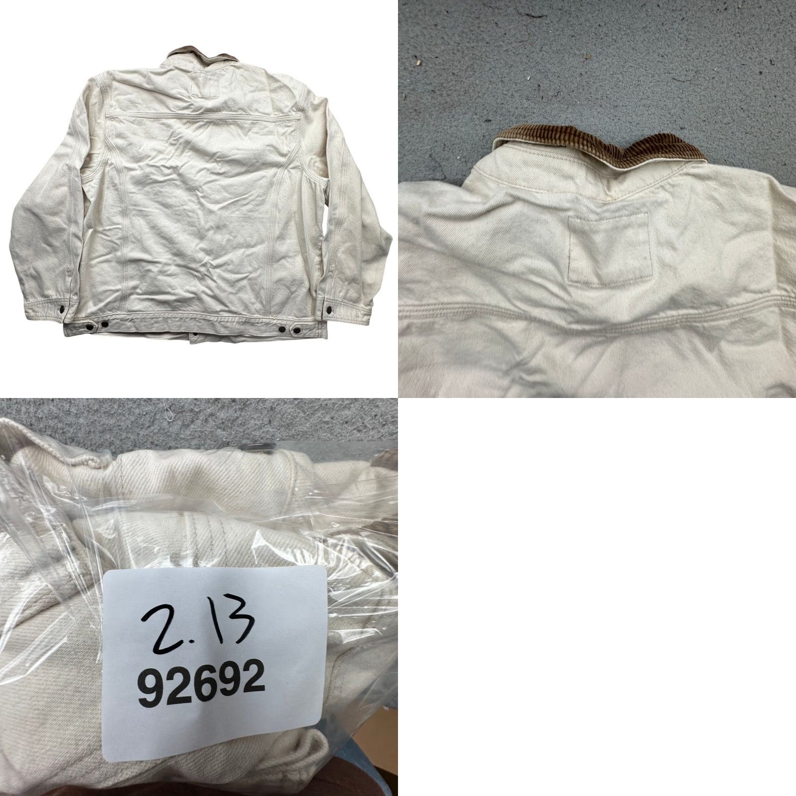 Banana Republic Banana Republic Denim Workwear Trucker Ranch Chore Coat Jacket Mens XXL Cream Jacket Coat Men 2XL Denim Coat Cream Mens Ranch Chore Jacket Size US XXL / EU 58 / 5 - 9 Thumbnail