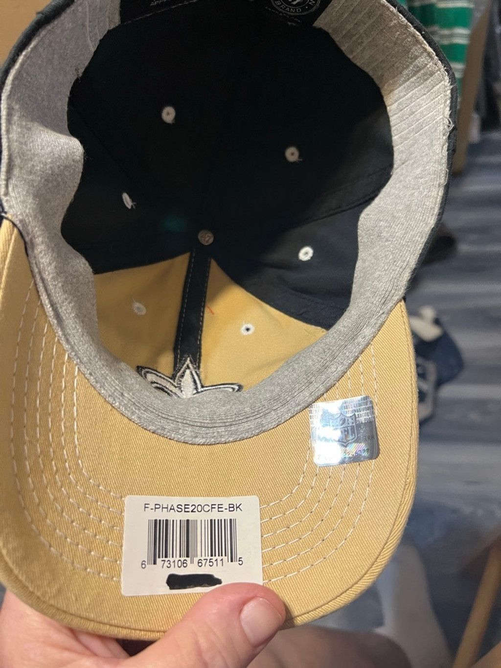 47 Brand Men's '47 Brand New Orleans Saints Tan Black Fitted Hat Size ONE SIZE - 5 Thumbnail
