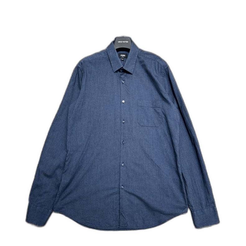 Fendi Fendi Long Sleeve Shirt in Solid Color Size US M / EU 48-50 / 2 - 1 Thumbnail