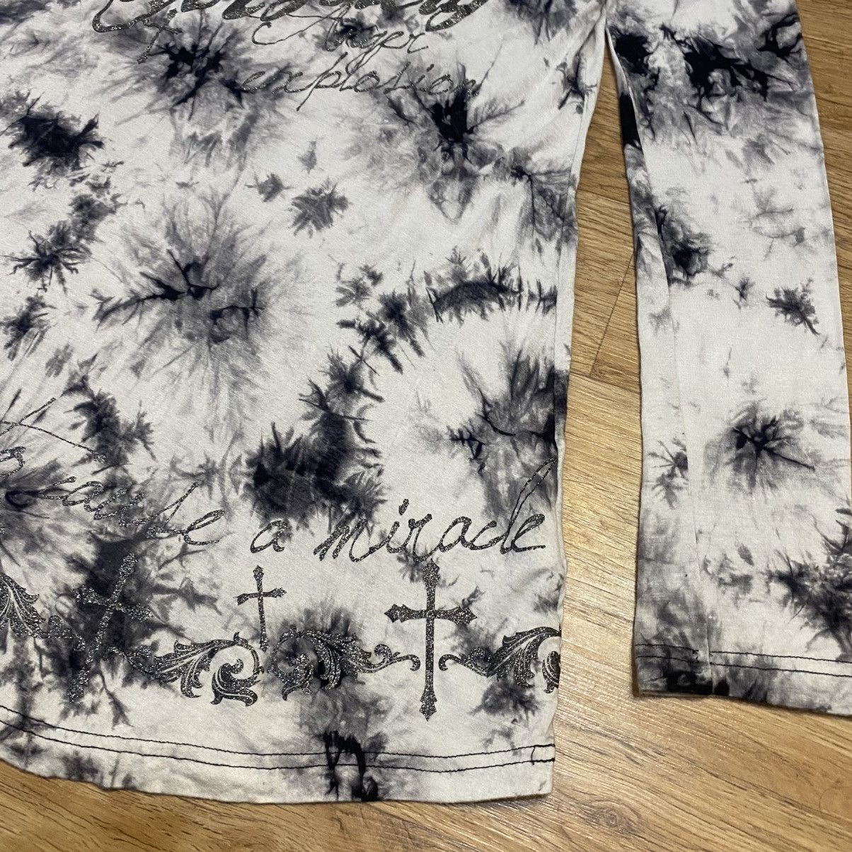 Japanese Brand 2000s Ghost Of Harlem - Vkei Style Tie Dye Poem Long Sleeve Size S / US 4 / IT 40 - 4 Thumbnail