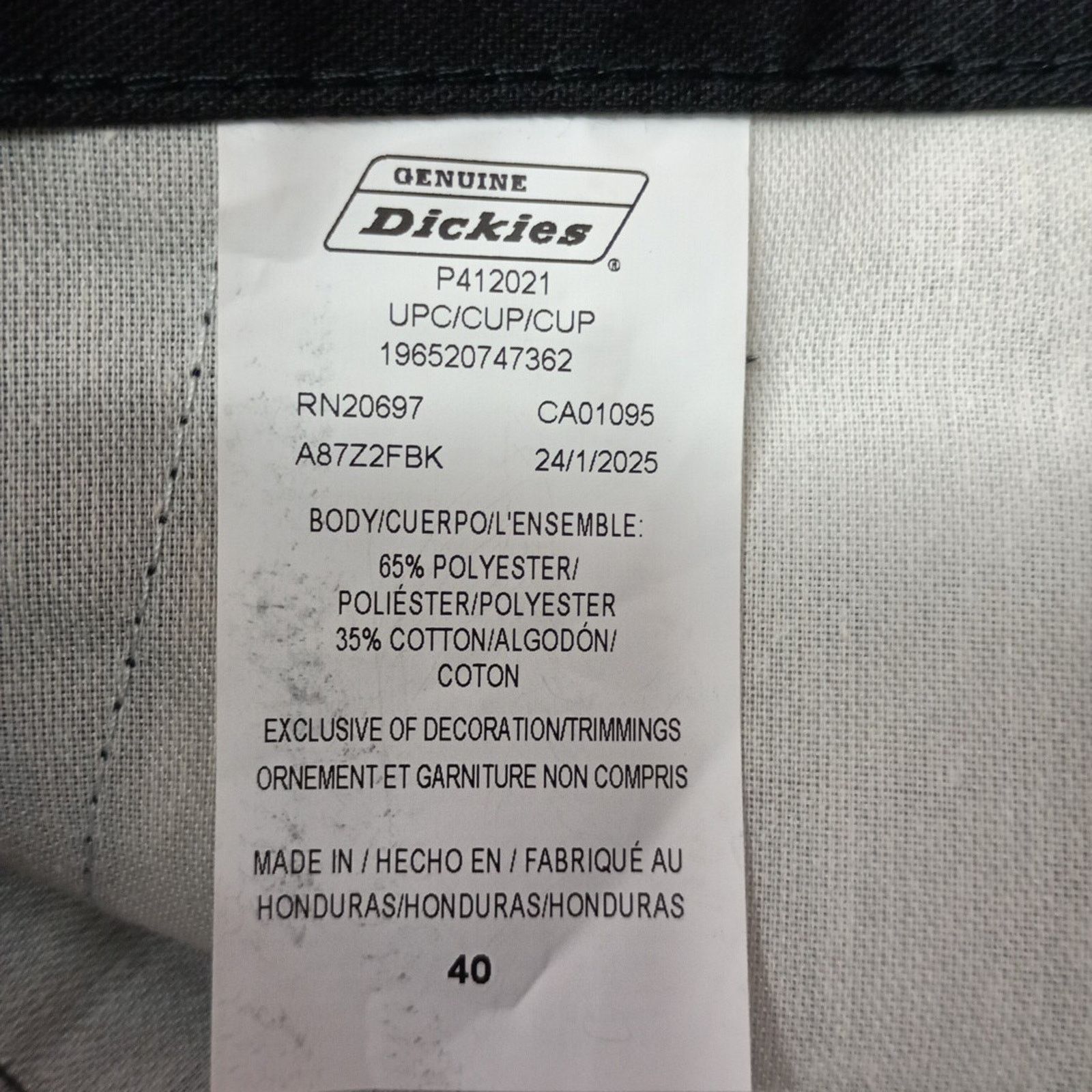Dickies Dickies Essential Work Shorts Men's Size 40 Black 13" Inseam Size US 40 / EU 56 - 3 Thumbnail