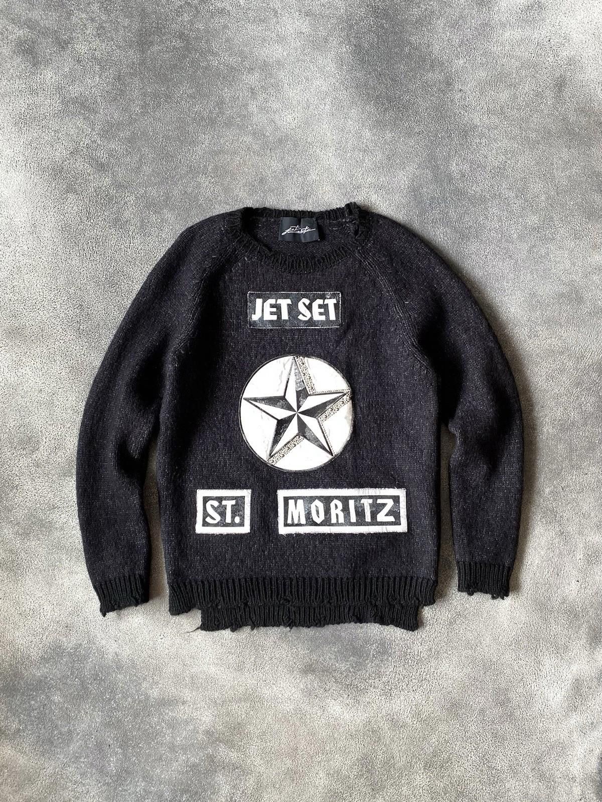 JET SET Jet Set Distressed St. Moritz Star Wool Sweater Women Size M / US 6-8 / IT 42-44 - 3 Thumbnail