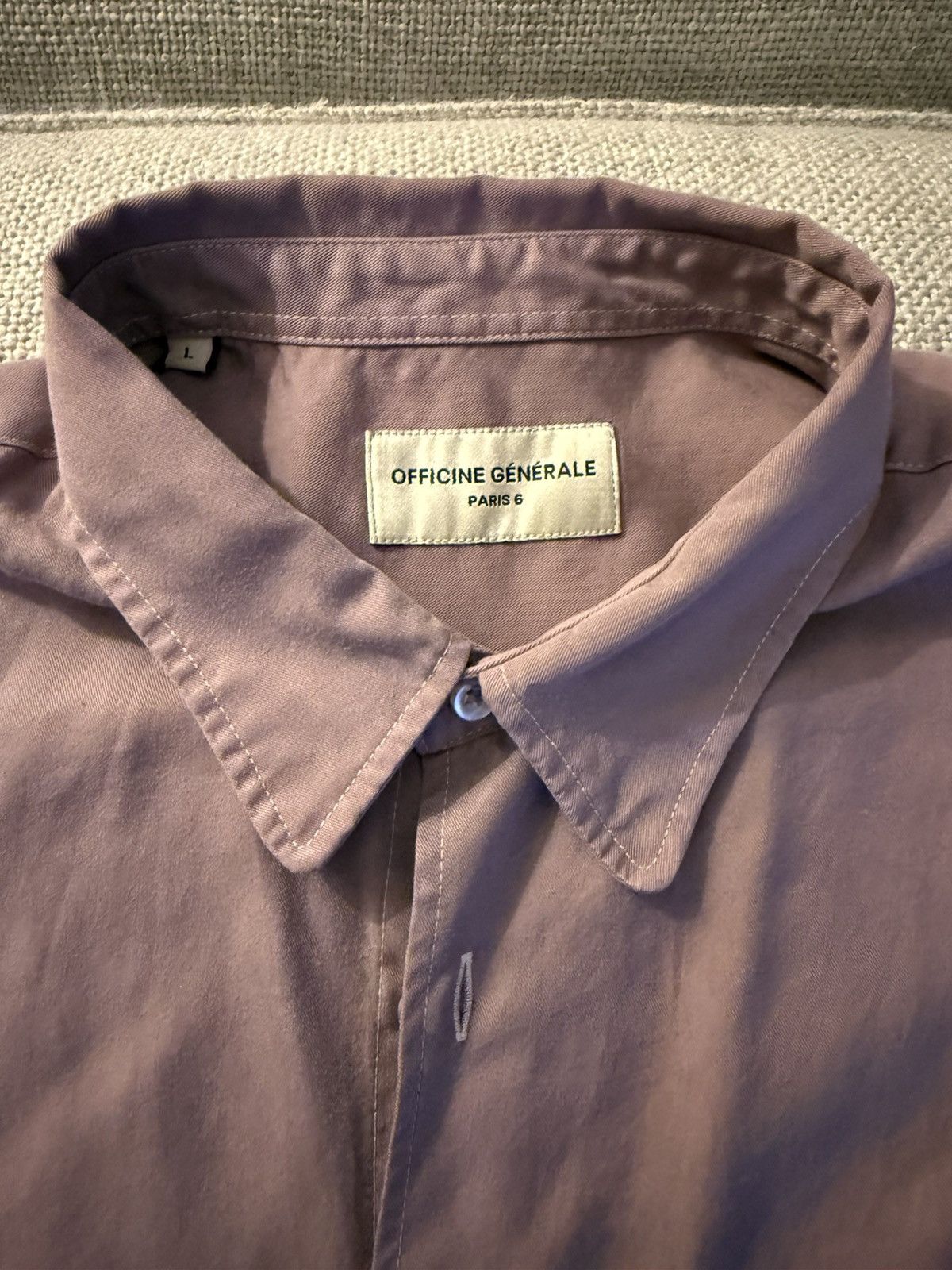 Officine Generale Officine Générale Benoit Shirt — Washed Purple/Plum | Size L Size US L / EU 52-54 / 3 - 2 Thumbnail