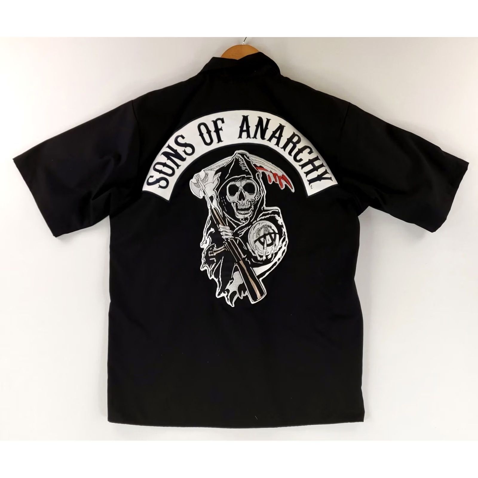 Vintage Sons of Anarchy Shirt Grim Reaper Patch Black Short Sleeve Mens M Made USA Shirt Shirt M Mens Black Size US M / EU 48-50 / 2 - 5 Thumbnail