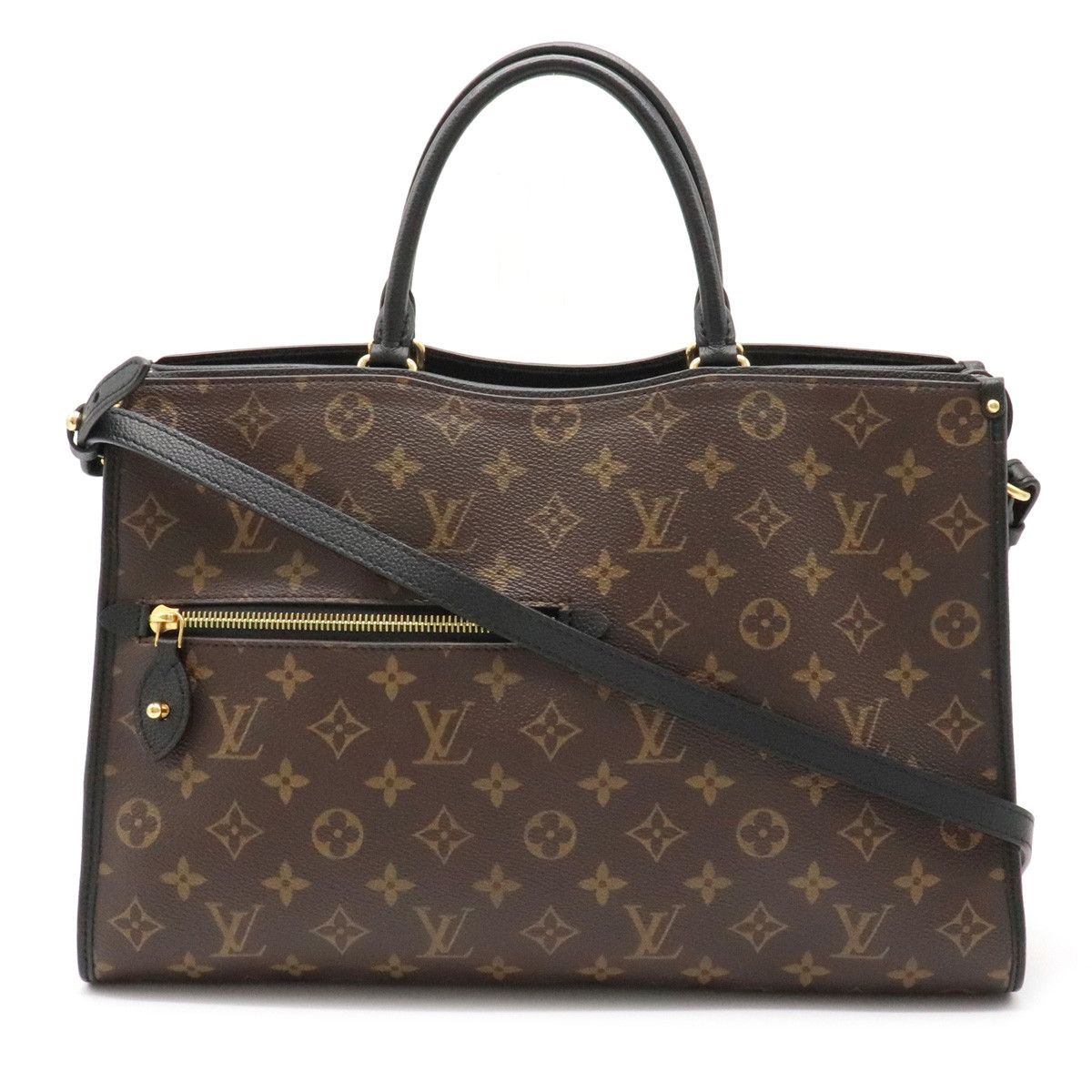 image of Louis Vuitton Monogram Popincourt Mm Noir Black, Women's