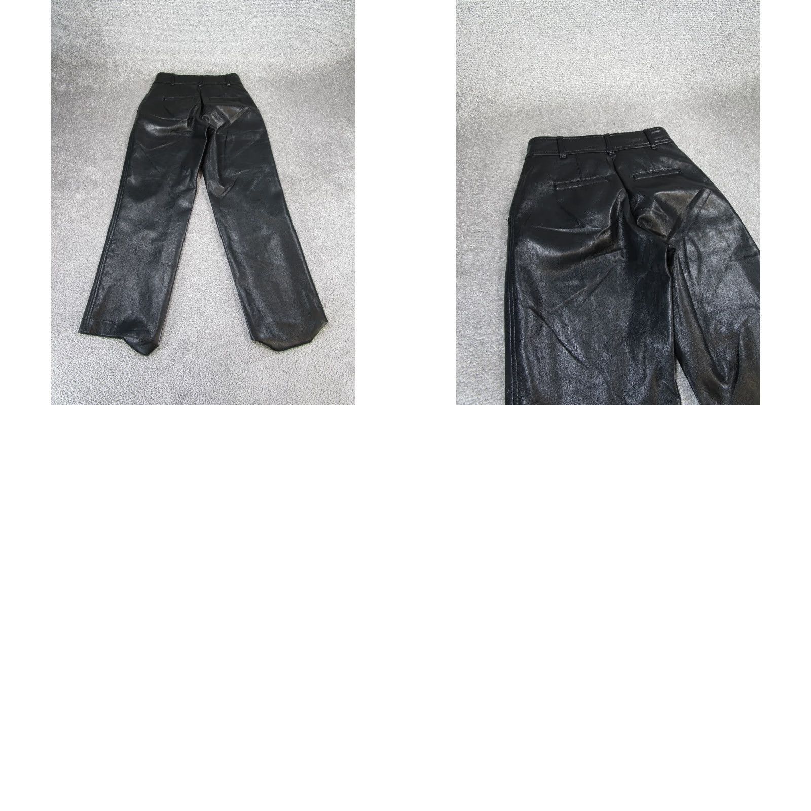Vintage Babaton Pants Womens 0 Black Faux Leather Trousers Size 25" / US 0 / IT 36 - 9 Thumbnail