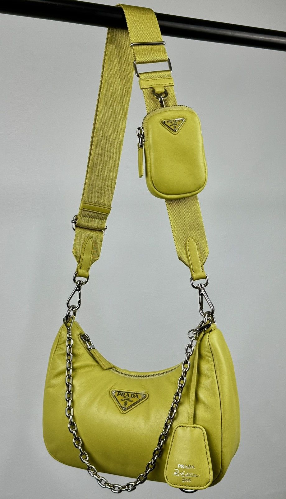 Prada - Re - Edition / 2005 - Nappa Leather - Shoulder Bag in Yellow, Women's