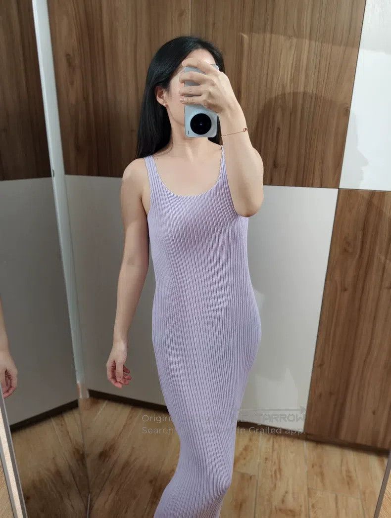 Issey Miyake Issey Miyake Main Line Toothpick Slip Dress - Purple Size M / US 6-8 / IT 42-44 - 6 Thumbnail