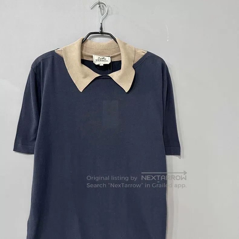 Hermes Hermes Polo Knit Short Sleeve Shirt Size L / US 10 / IT 46 - 2 Thumbnail