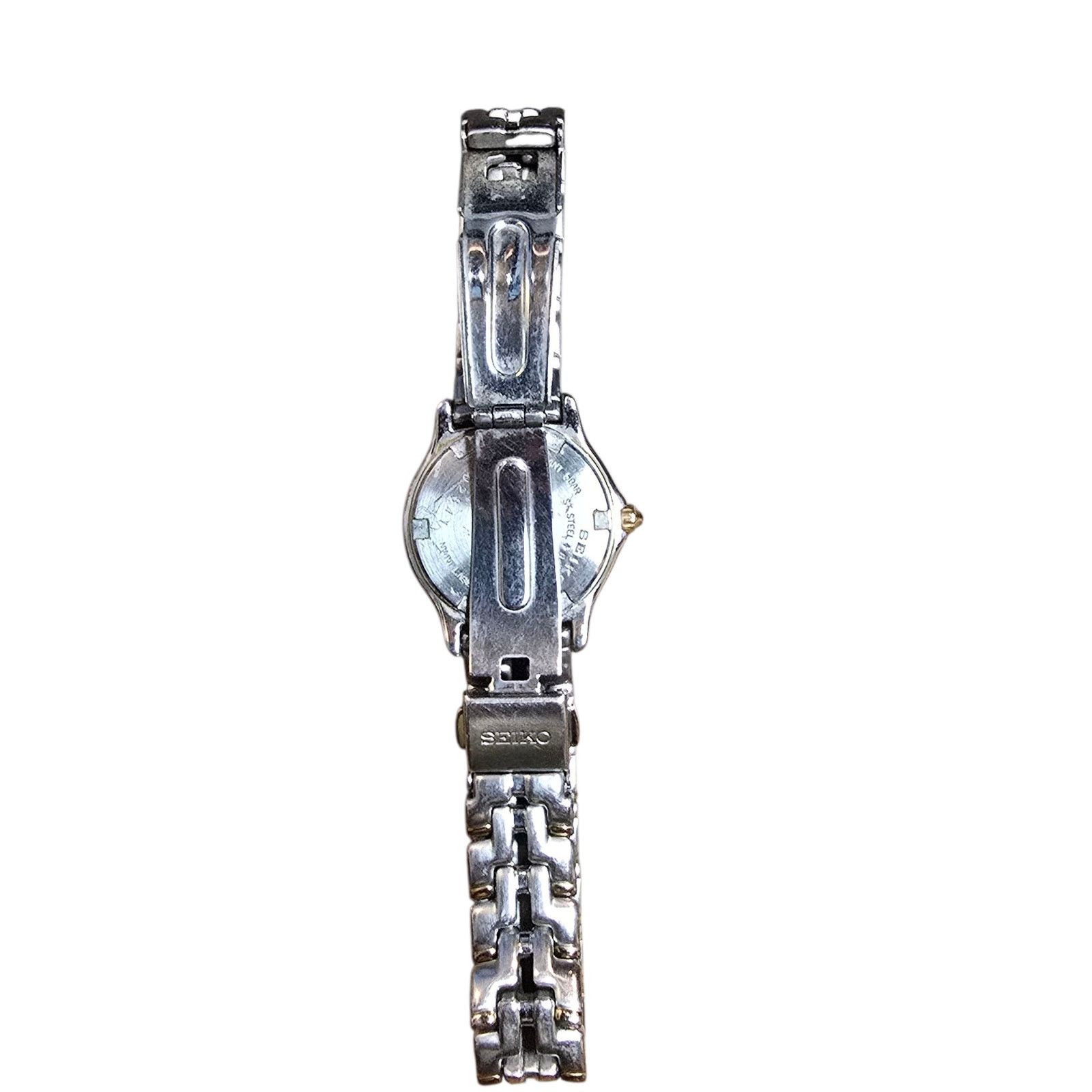 Seiko Seiko 7N82 Two-Tone Silver & Gold Ladies Wristwatch Size ONE SIZE - 3 Thumbnail