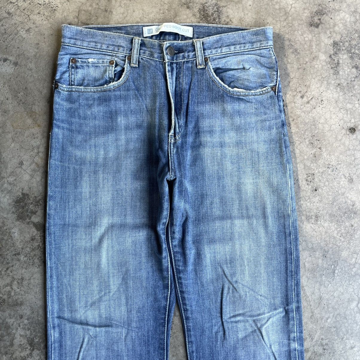 Gap 🔥Vintage Gap Stoned Washed Straight Cut Distress Denim Jeans Size US 31 - 2 Thumbnail