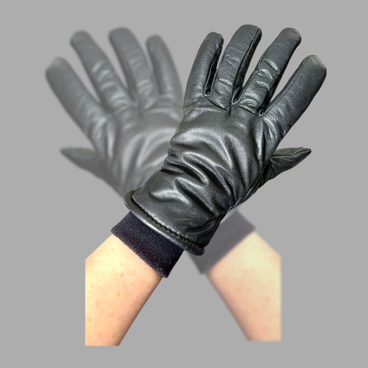 Other Unisex Black Warm Insulated Cuffed Leather Gloves Sz S Size ONE SIZE - 1 Thumbnail