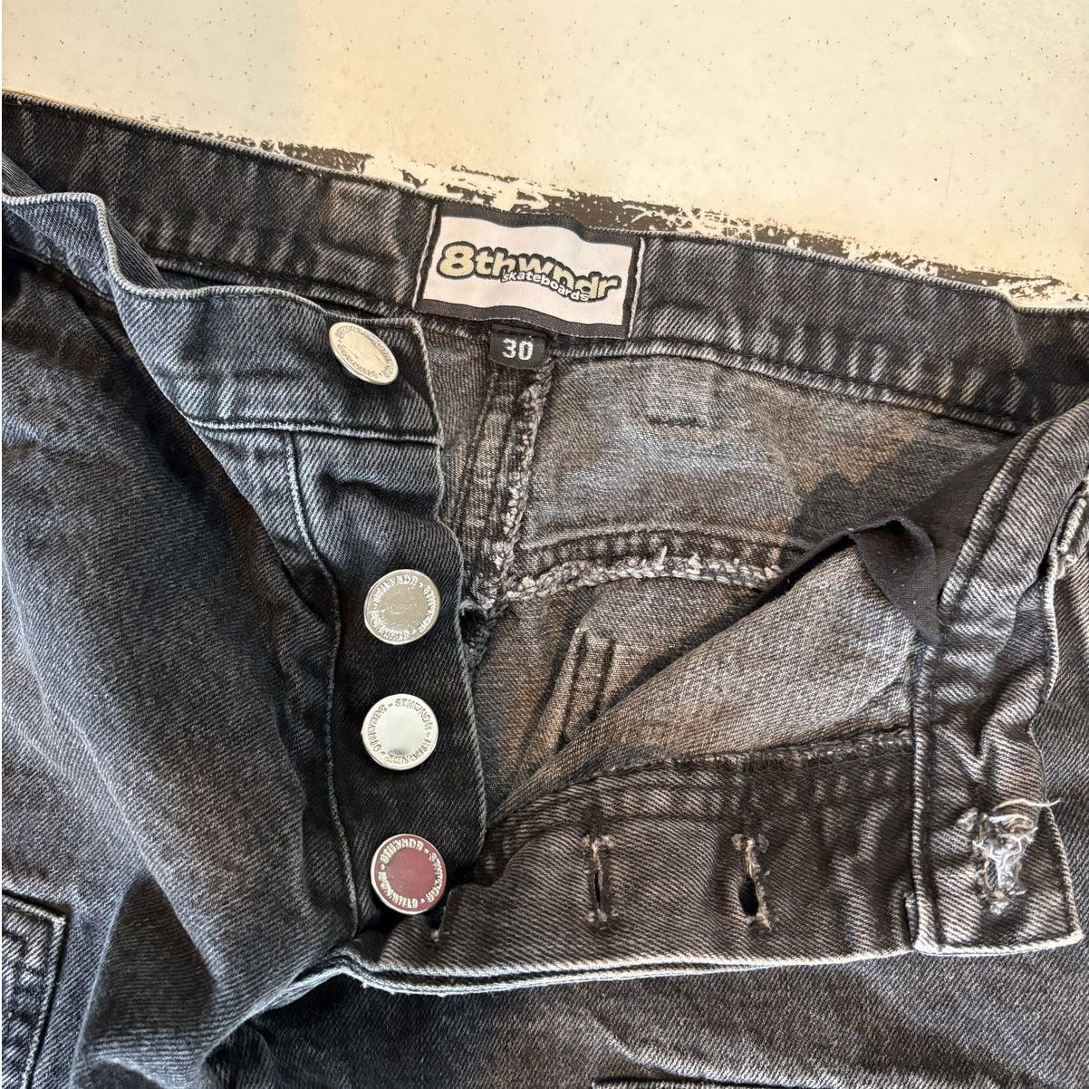 8THWNDR 8THWNDR Double Knee Denim Pant Carpenter Jean y2k - 2021 Size US 30 / EU 46 - 9 Thumbnail