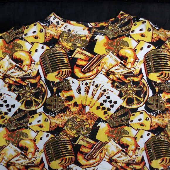 Vintage Vintage Give Me Face Dice Cards Mics Rims AOP T-Shirt Size US XL / EU 56 / 4 - 1 Thumbnail