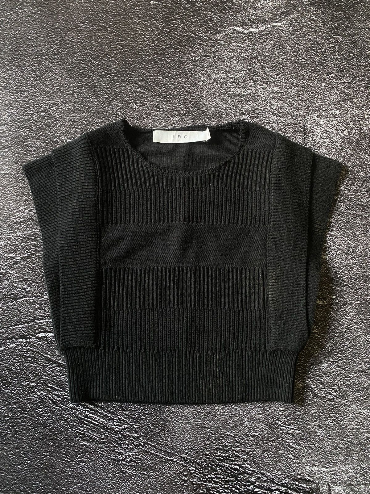 Iro IRO Guarida 22S Sweater Vest Black Cotton/Nylon Size S / US 4 / IT 40 - 1 Thumbnail