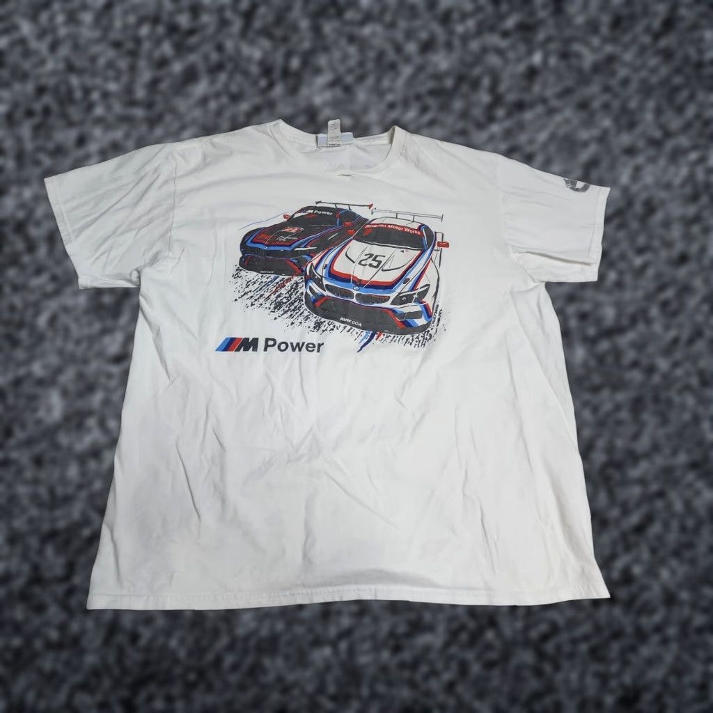 BMW Vintage BMW M Power Z4 Car Cropped T-Shirt Womens Large White Distressed Size L / US 10 / IT 46 - 1 Thumbnail