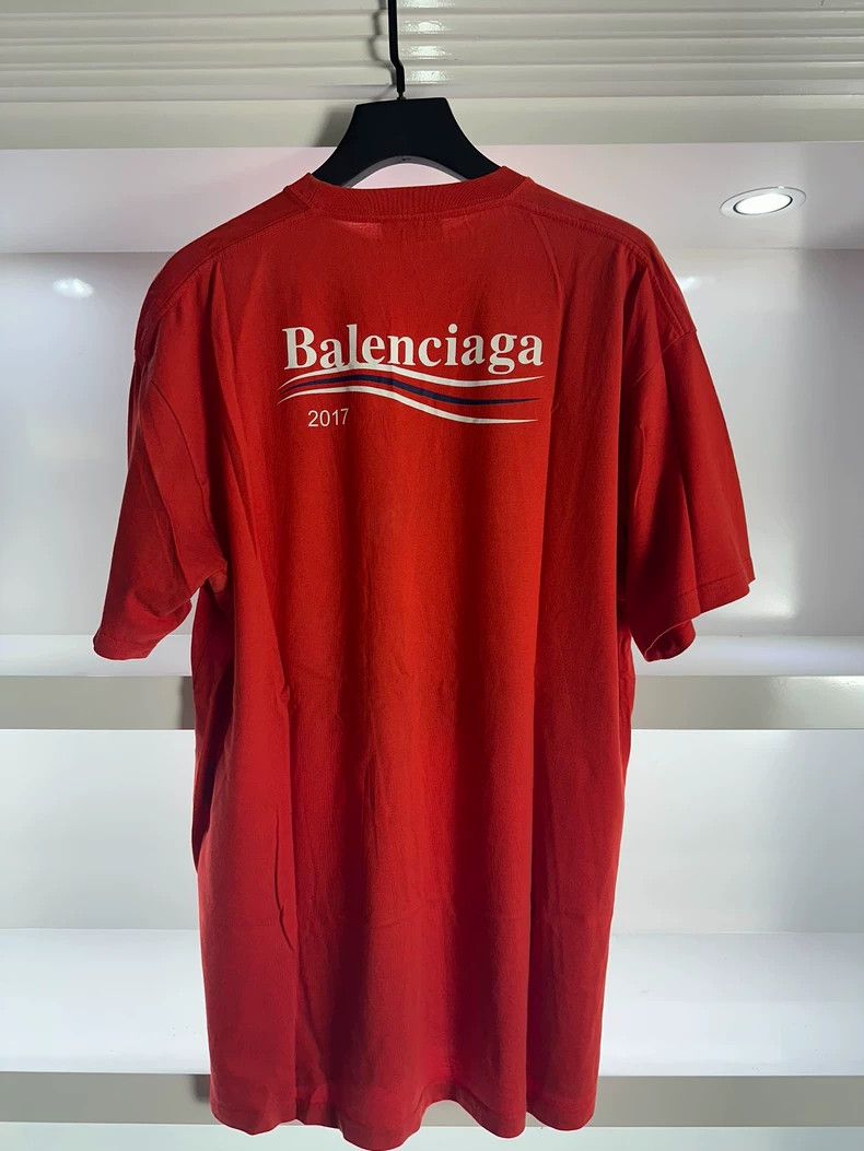Balenciaga Balenciaga 17FW Classic Coke wave retro Logo short sleeve Size US M / EU 48-50 / 2 - 2 Thumbnail