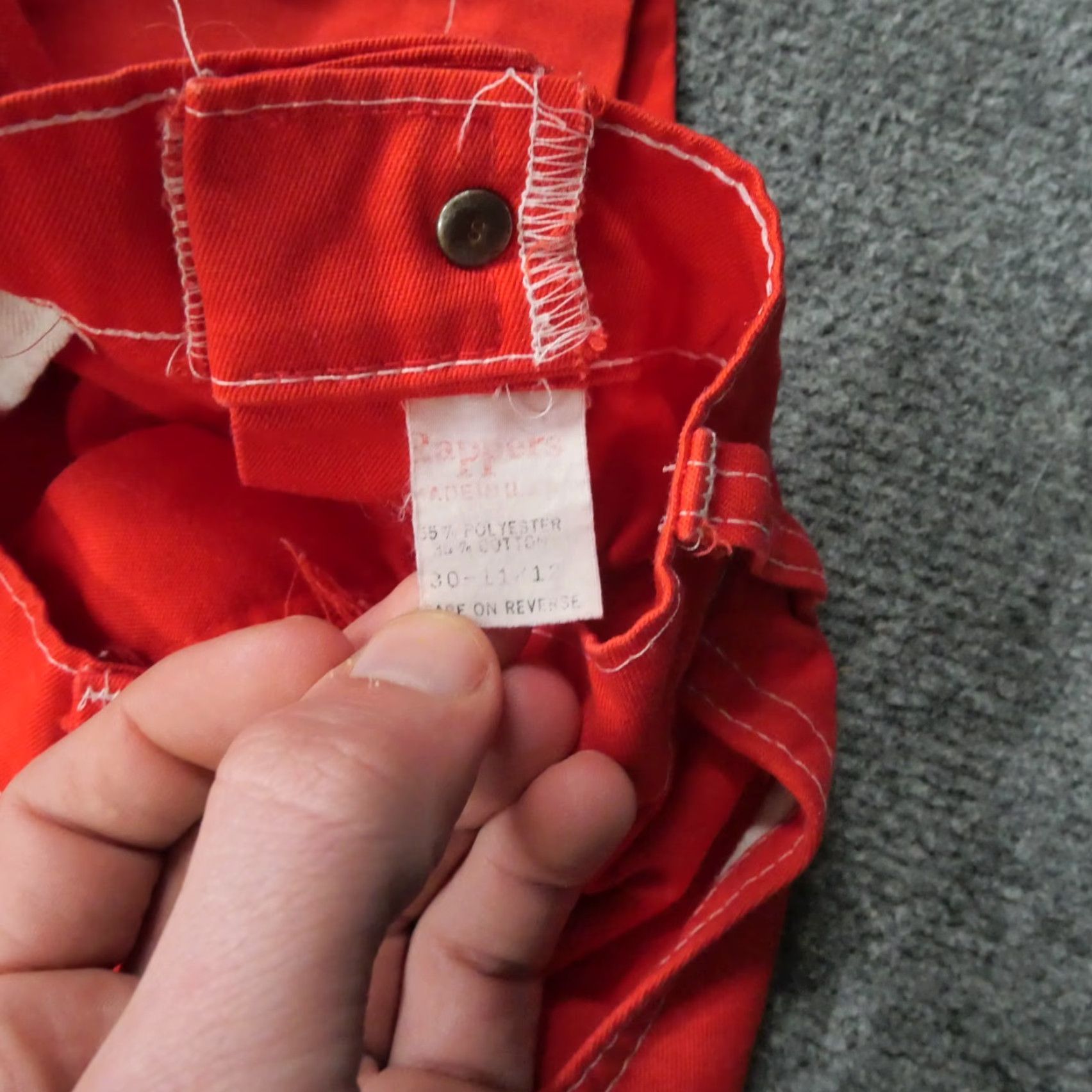 Vintage VINTAGE Dee Cee Shorts Womens 30 Orange Red Work Wear Talon 80s Size 28" / US 6 / IT 42 - 4 Thumbnail